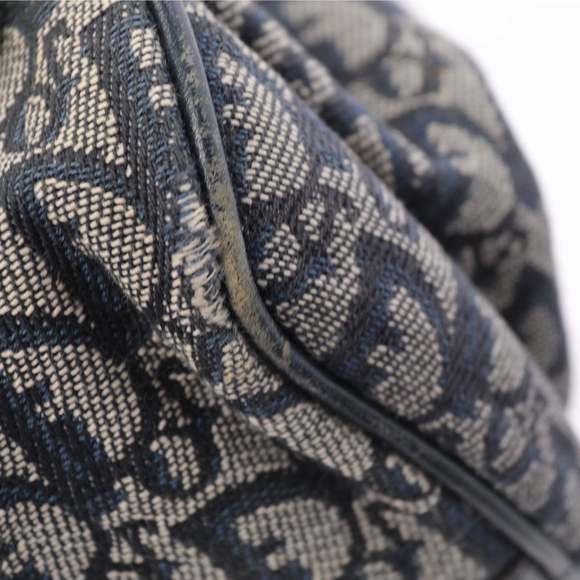 CHRISTIAN DIOR Bowling Handbag in Blue Fabric - Picture 10 of 13